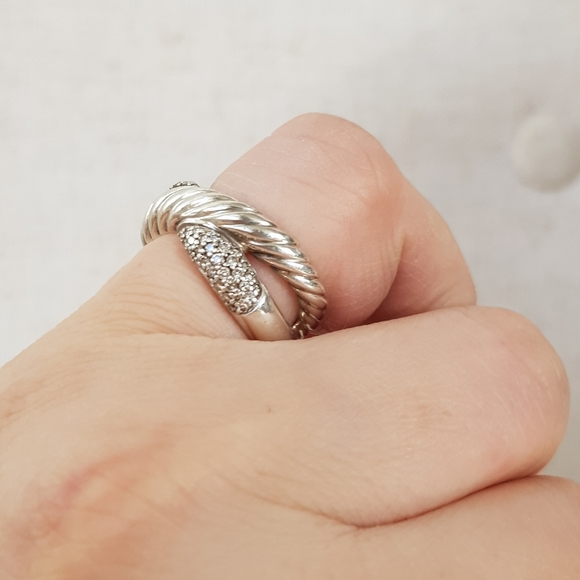 David Yurman Crossover X Diamond Ring - Picture 14 of 16